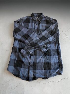 urban pipeline Blue & Black Plaid Button-Down Shirt